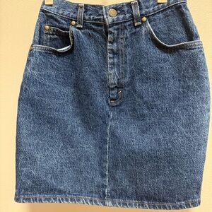 Vintage Levi’s Selvedge Denim Skirt Sz 26 XS/S Original 501 High Rise Blue